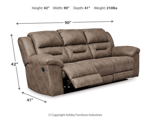 Stoneland Fossil Reclining Sofa and Recliner