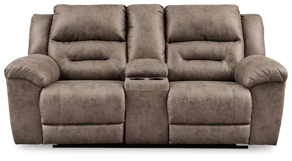 Stoneland Fossil Reclining Sofa and Power Reclining Loveseat
