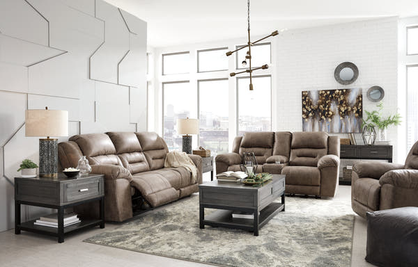 Stoneland Fossil Power Reclining Sofa, Loveseat and Recliner