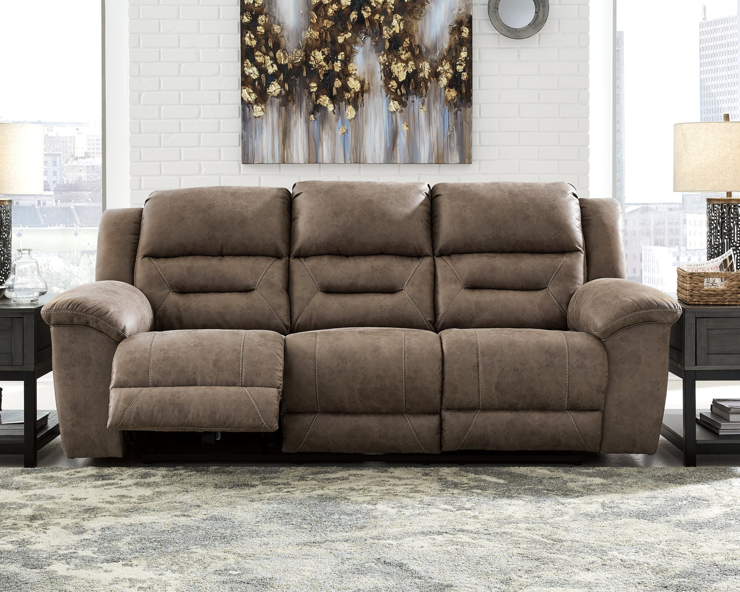 Stoneland Fossil Power Reclining Sofa, Loveseat and Recliner
