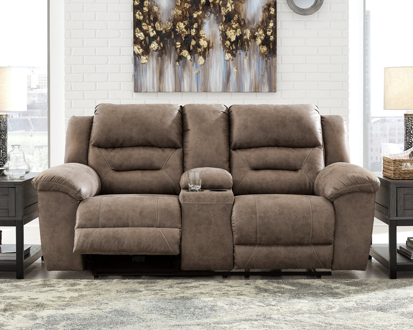 Stoneland Fossil Power Reclining Sofa, Loveseat and Recliner