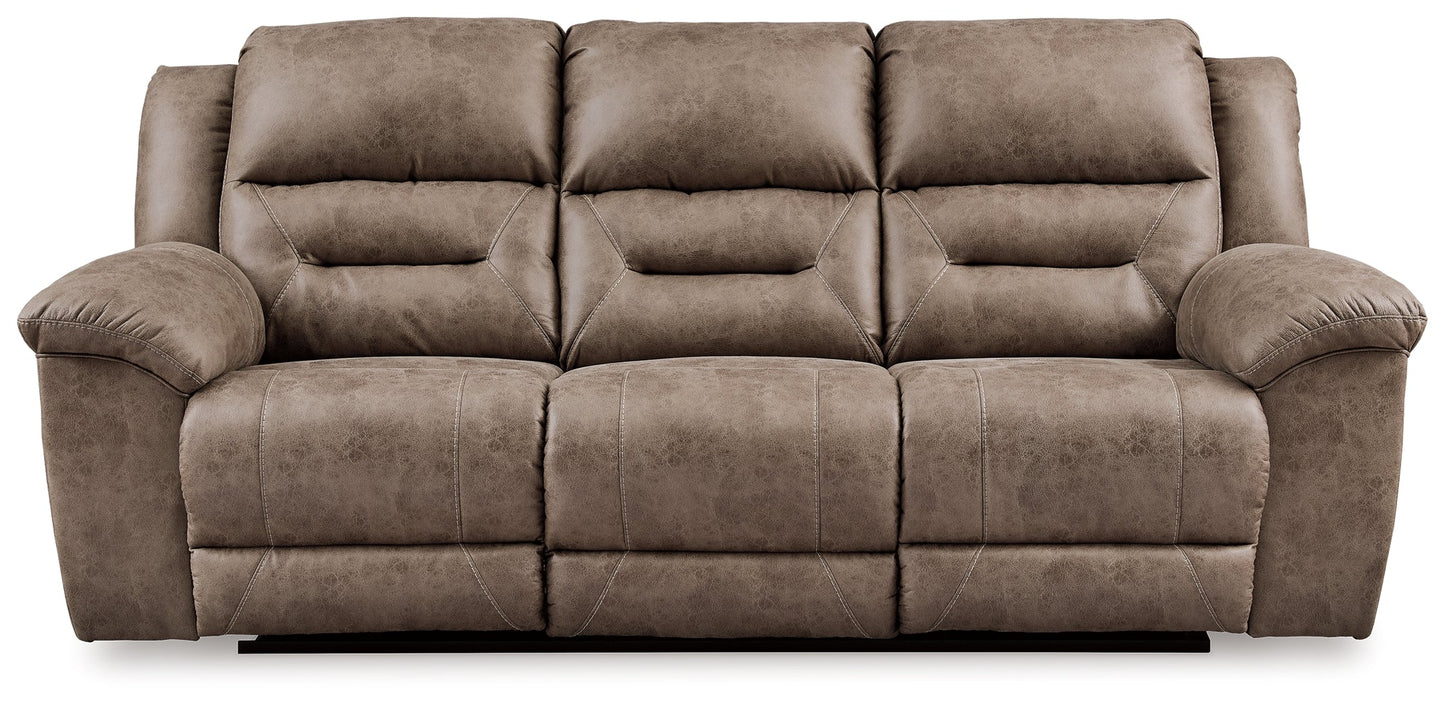 Stoneland Fossil Power Reclining Sofa and Manual Recliner