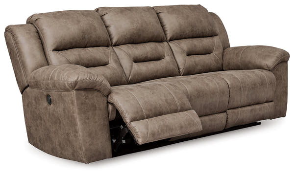 Stoneland Fossil Power Reclining Sofa and Power Recliner