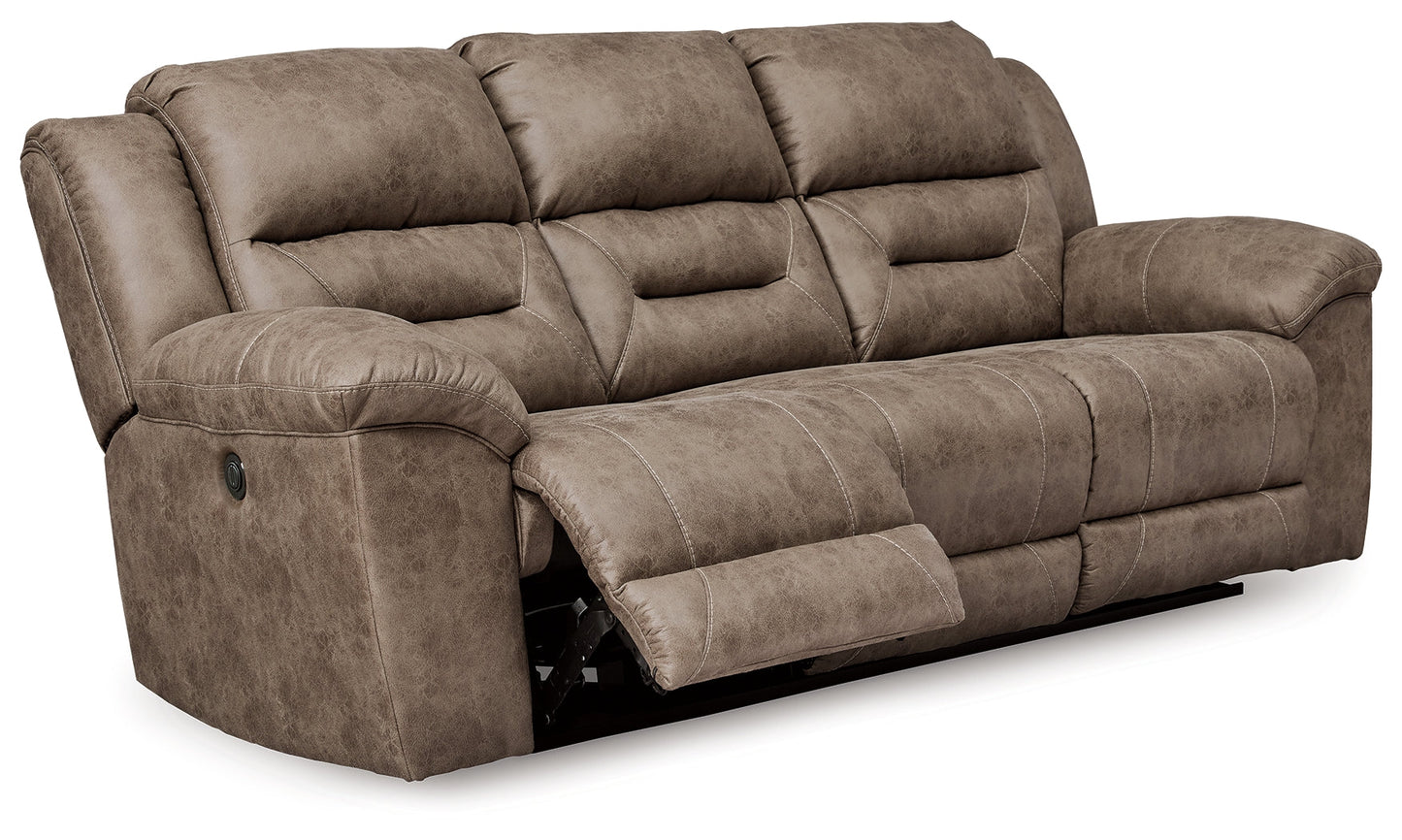 Stoneland Fossil Power Reclining Sofa and Power Recliner