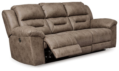 Stoneland Fossil Reclining Sofa & Power Recliner