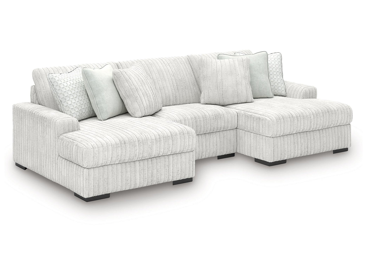 Stupendous Alloy 3-Piece Sectional with Double Chaise