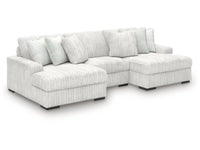 Stupendous Alloy 3-Piece Sectional with Double Chaise