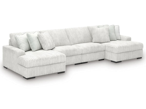 Stupendous Alloy 4-Piece Sectional with Double Chaise