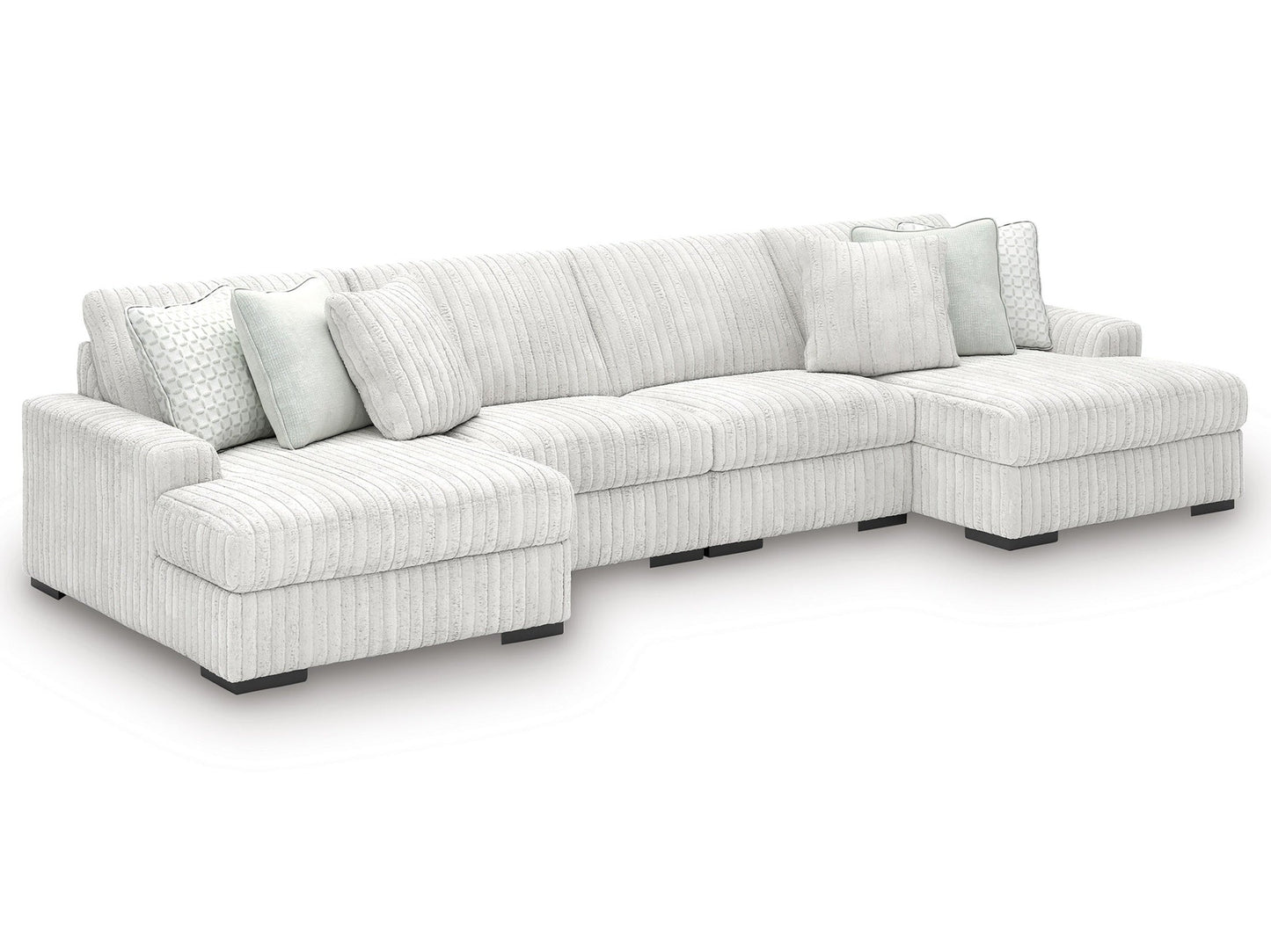 Stupendous Alloy 4-Piece Sectional with Double Chaise