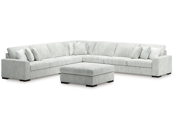Stupendous Alloy 5-Piece Sectional and Ottoman