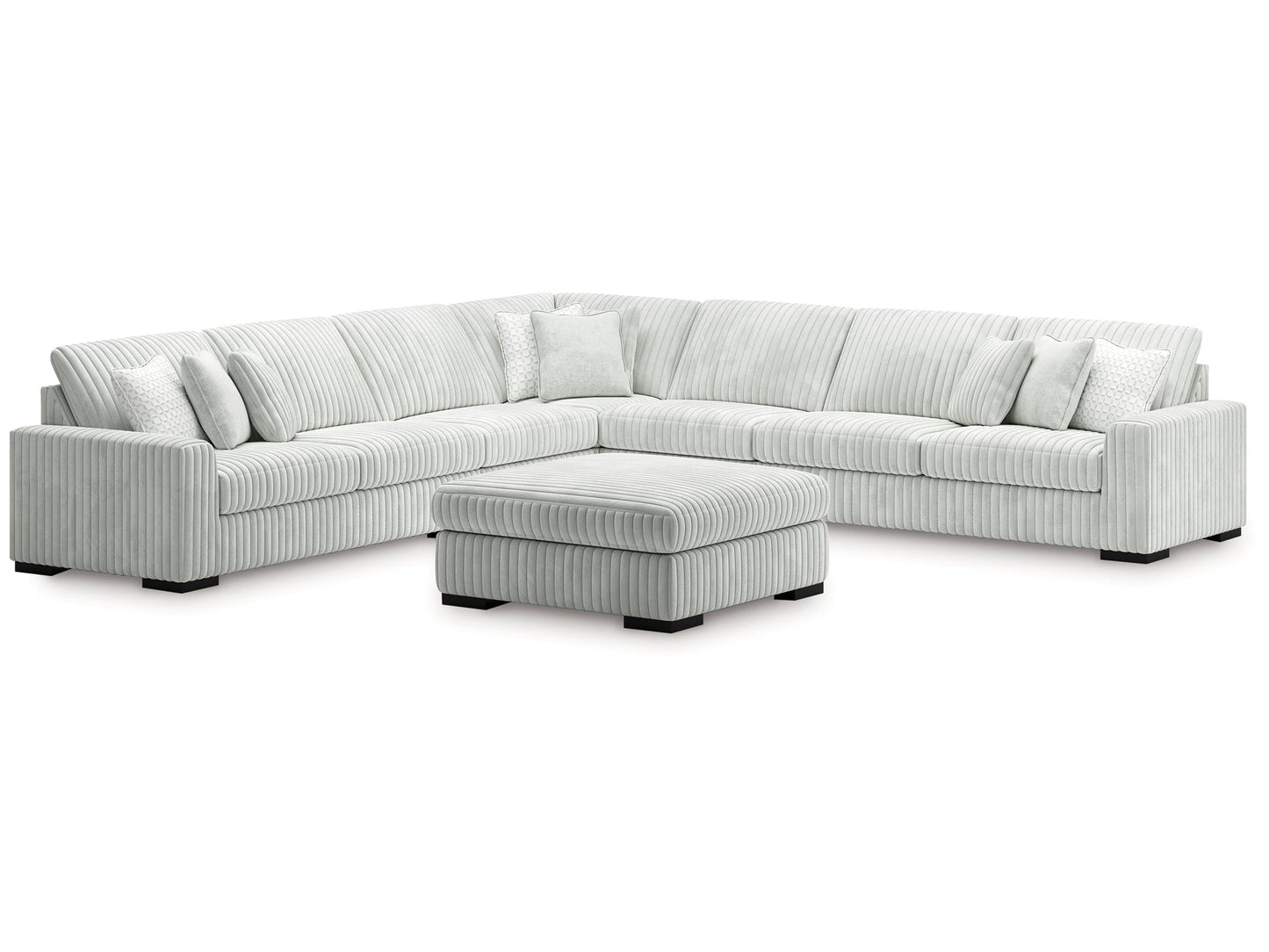 Stupendous Alloy 5-Piece Sectional and Ottoman