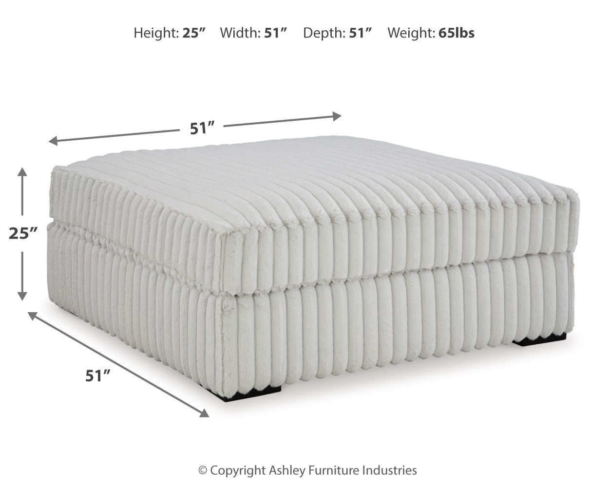 OVERSIZED ACCENT OTTOMAN