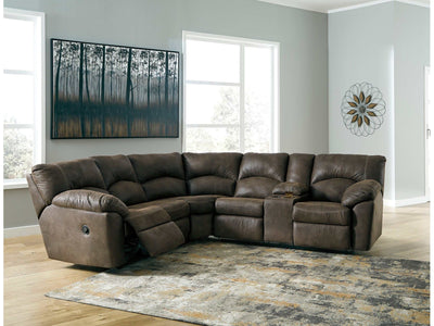 Tambo Faux Leather 2pc Manual Reclining Sectional