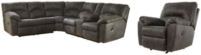 Tambo Pewter Reclining Sectional