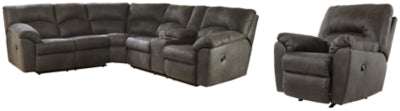 Tambo Pewter Reclining Sectional