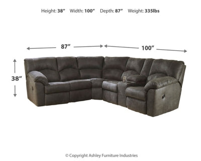 Tambo Pewter Reclining Sectional