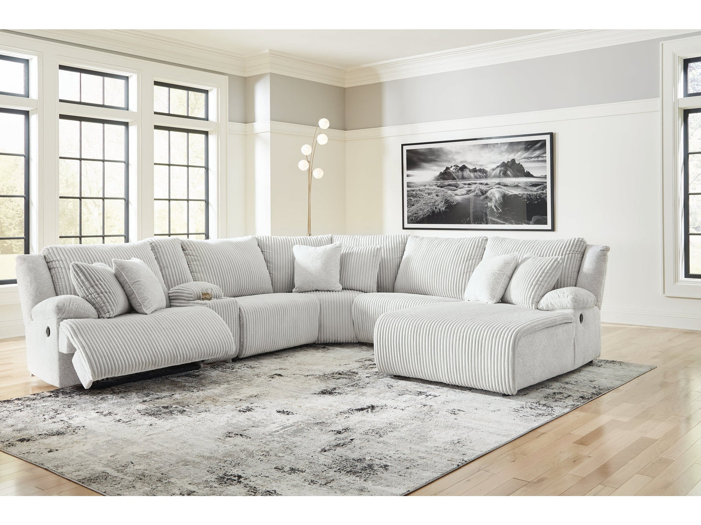 Top Tier Alloy 6-Piece Reclining Sectional with RAF Chaise