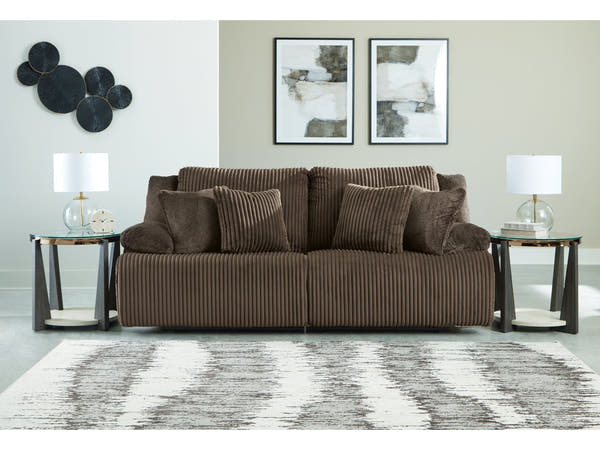 Top Tier Chocolate 2-Piece Sectional Loveseat