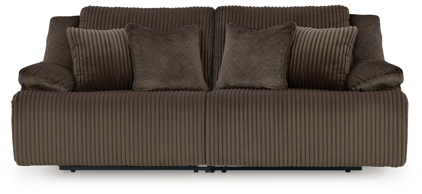 Top Tier Chocolate 2-Piece Sectional Loveseat