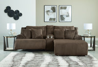 Top Tier Chocolate 3-Piece Reclining Sectional Sofa with RAF Chaise
