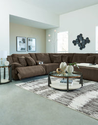 Top Tier Chocolate 3-Piece Sofa Chaise Sectional (Right Shape)