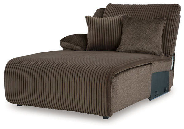 Top Tier Chocolate 4-Piece Reclining Sectional with Chaise