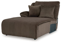 Top Tier Chocolate 4-Piece Reclining Sectional with Chaise