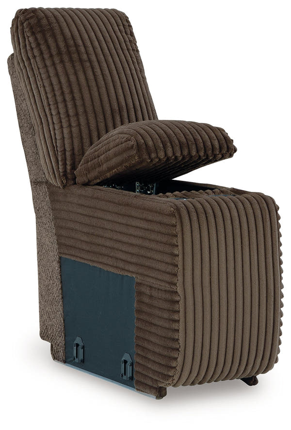 Top Tier Chocolate 4-Piece Reclining Sectional with Chaise