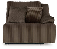 Top Tier Chocolate 4-Piece Reclining Sectional with Chaise