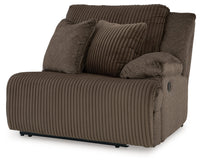 Top Tier Chocolate 4-Piece Reclining Sectional with Chaise