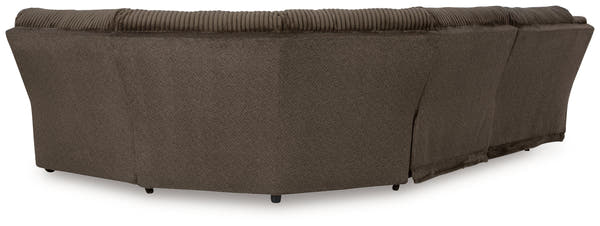 Top Tier Chocolate 5-Piece Reclining Sectional