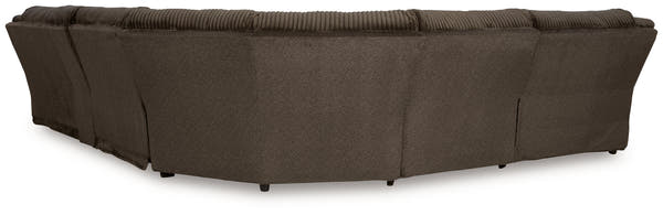 Top Tier Chocolate 6-Piece Reclining Sectional with LAF Chaise