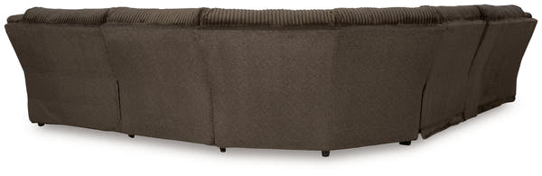 Top Tier Chocolate 6-Piece Reclining Sectional with RAF Chaise