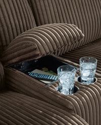 Top Tier Chocolate 6-Piece Reclining Sectional with RAF Chaise