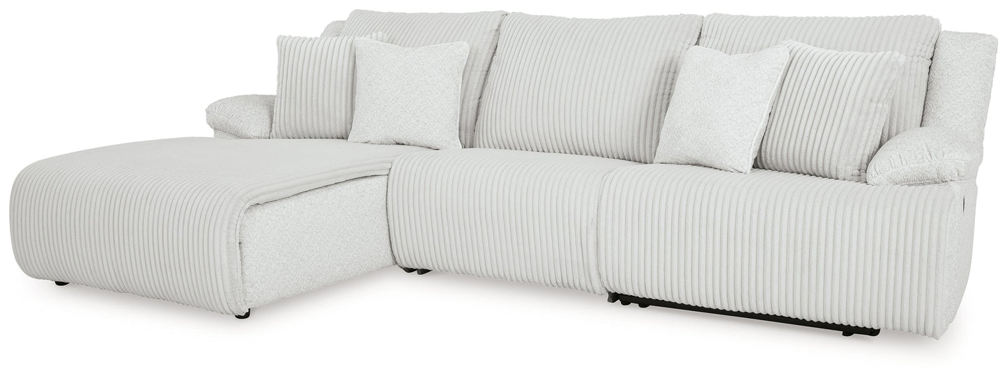 Top Tier Left Shape Alloy 3-Piece Sectional Sofa Chaise