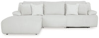 Top Tier Left Shape Alloy 3-Piece Sectional Sofa Chaise