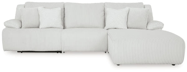 Top Tier Right Shape Alloy 3-Piece Sectional Sofa Chaise