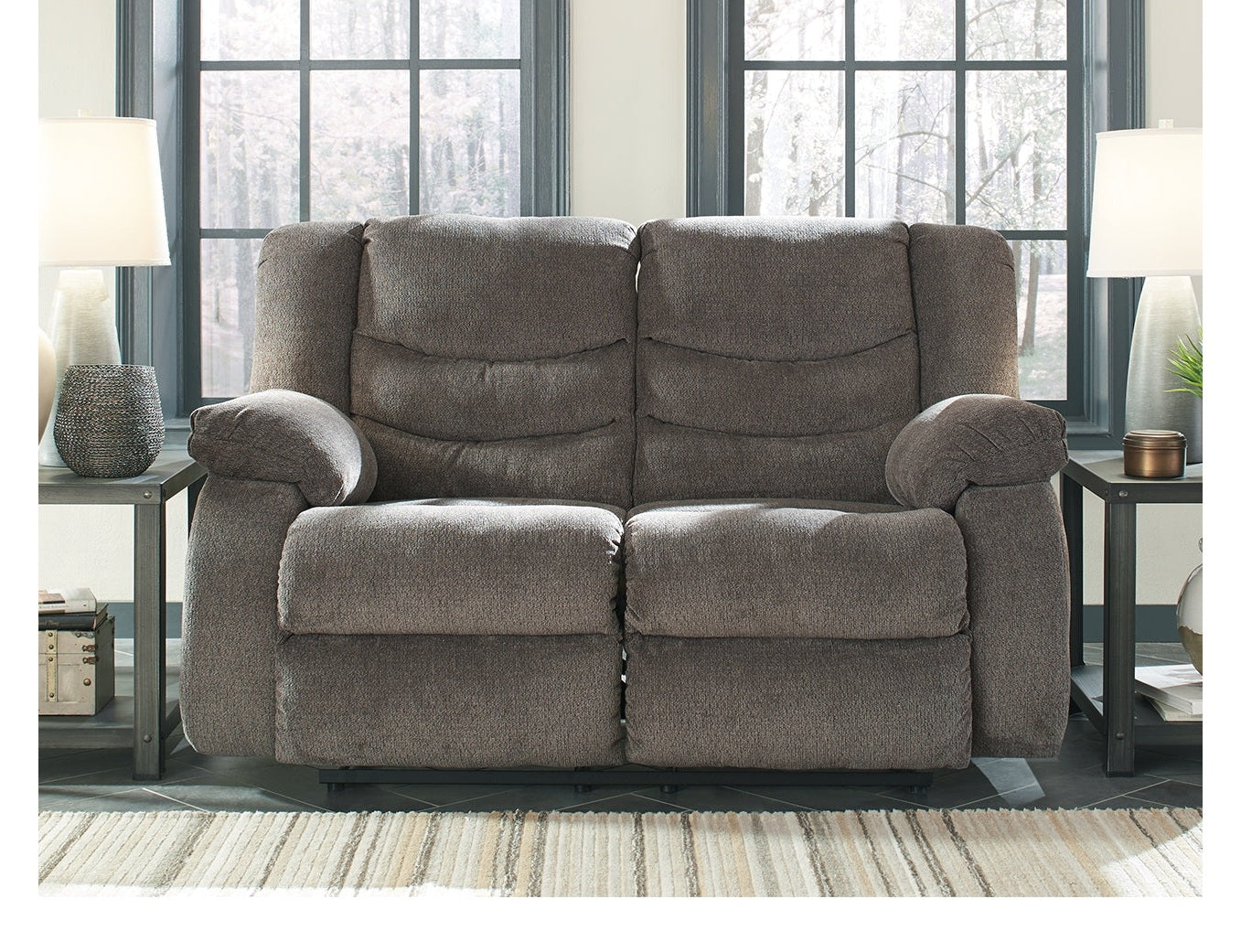 Tulen Gray Manual Reclining Loveseat