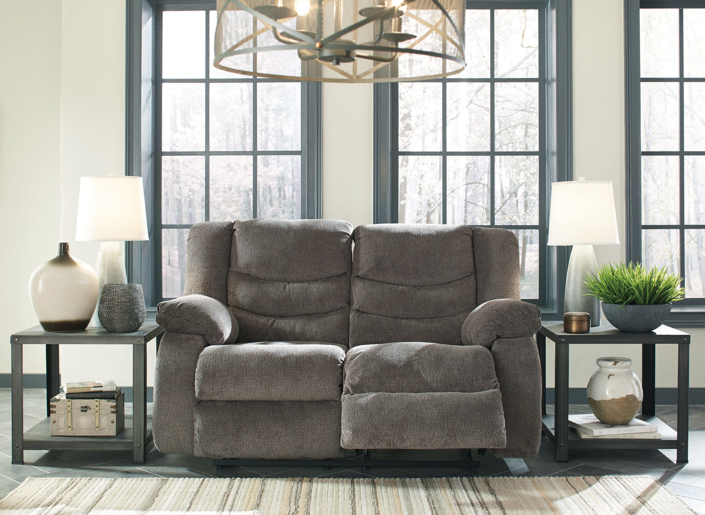 Tulen Gray Manual Reclining Loveseat