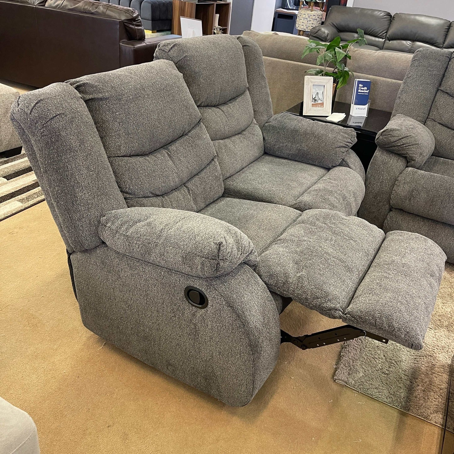 Tulen Gray Manual Reclining Loveseat