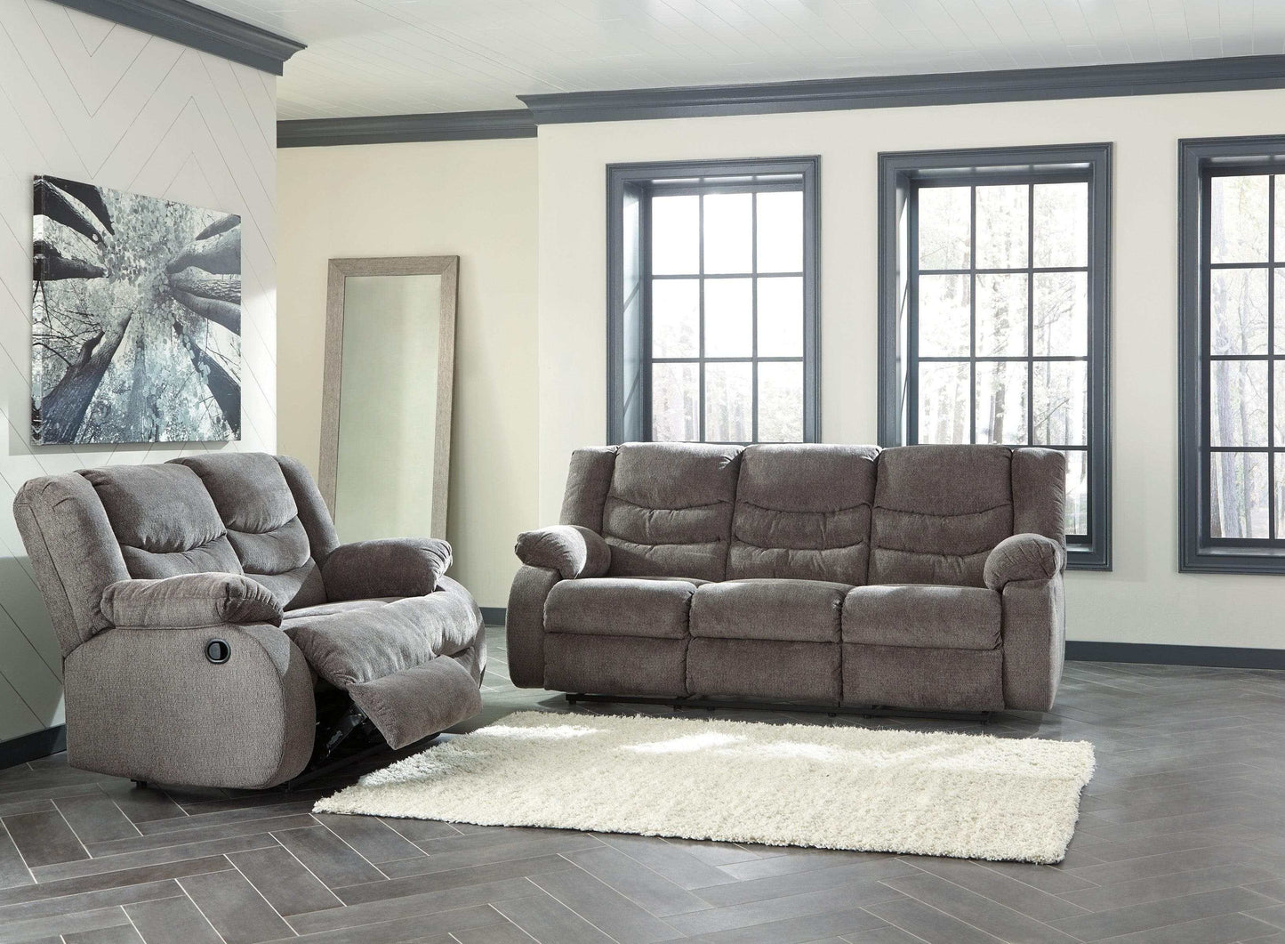 Tulen Gray Manual Reclining Sofa