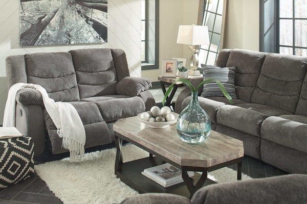 Tulen Gray Manual Reclining Sofa