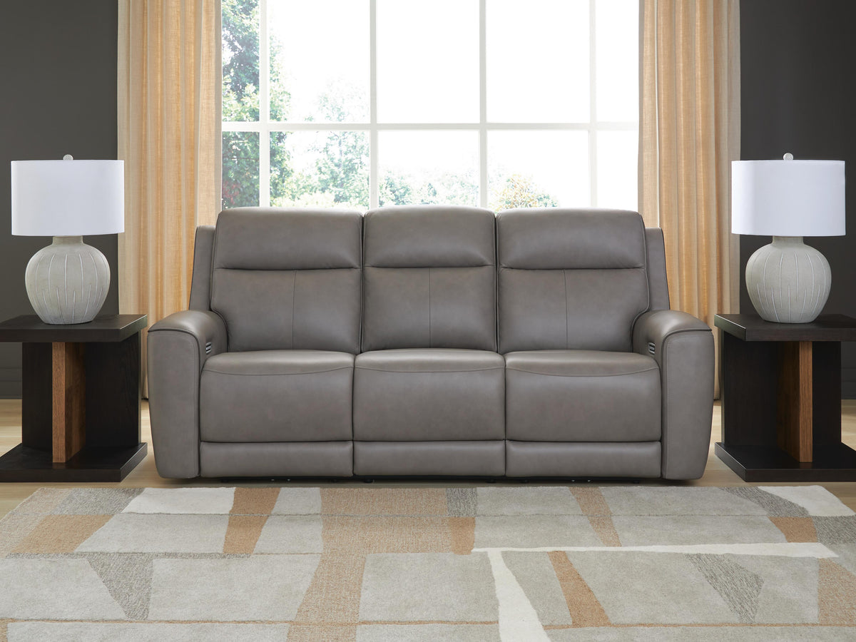 5Z-Comfort Coin Power Reclining Sofa with Adjustable Headrest
