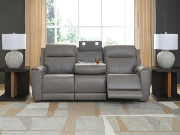 5Z-Comfort Coin Power Reclining Sofa with Adjustable Headrest