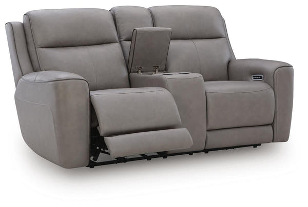 5Z-Comfort Coin Power Reclining Loveseat with Console