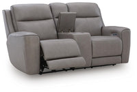 5Z-Comfort Coin Power Reclining Loveseat with Console