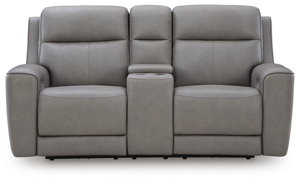 5Z-Comfort Coin Power Reclining Loveseat with Console