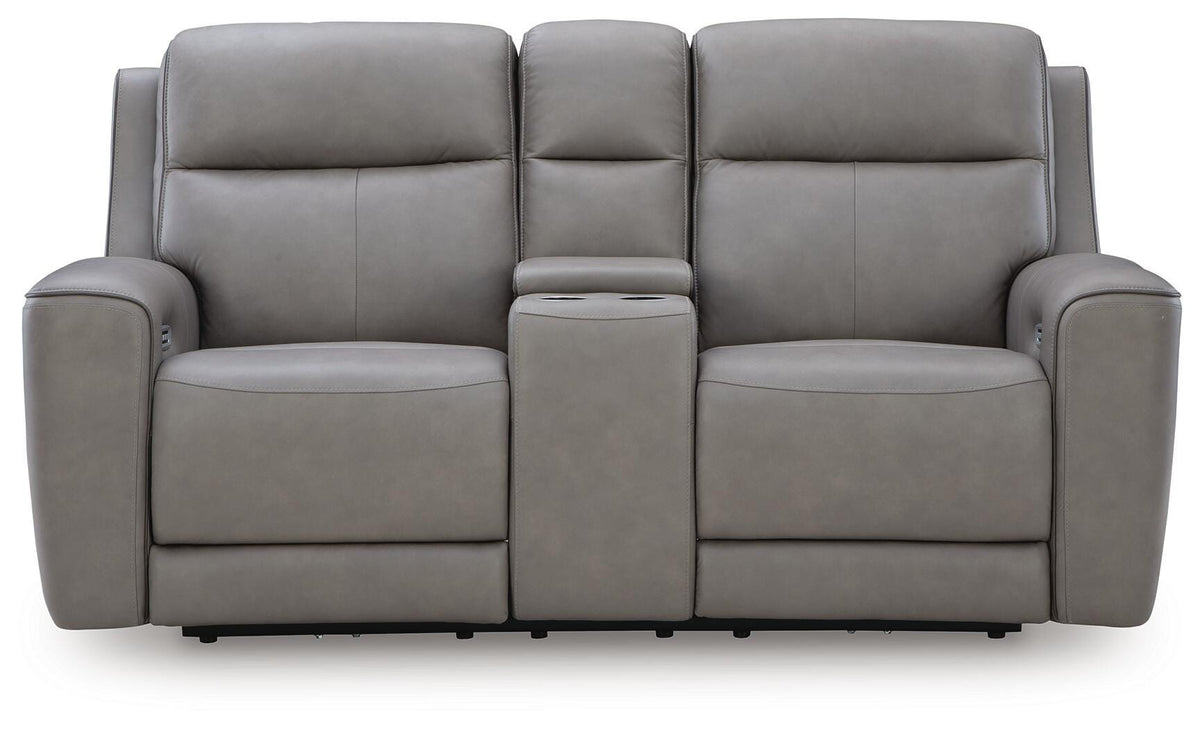 5Z-Comfort Coin Power Reclining Loveseat with Console