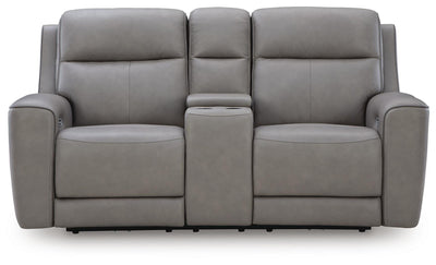 5Z-Comfort Coin Power Reclining Loveseat with Console