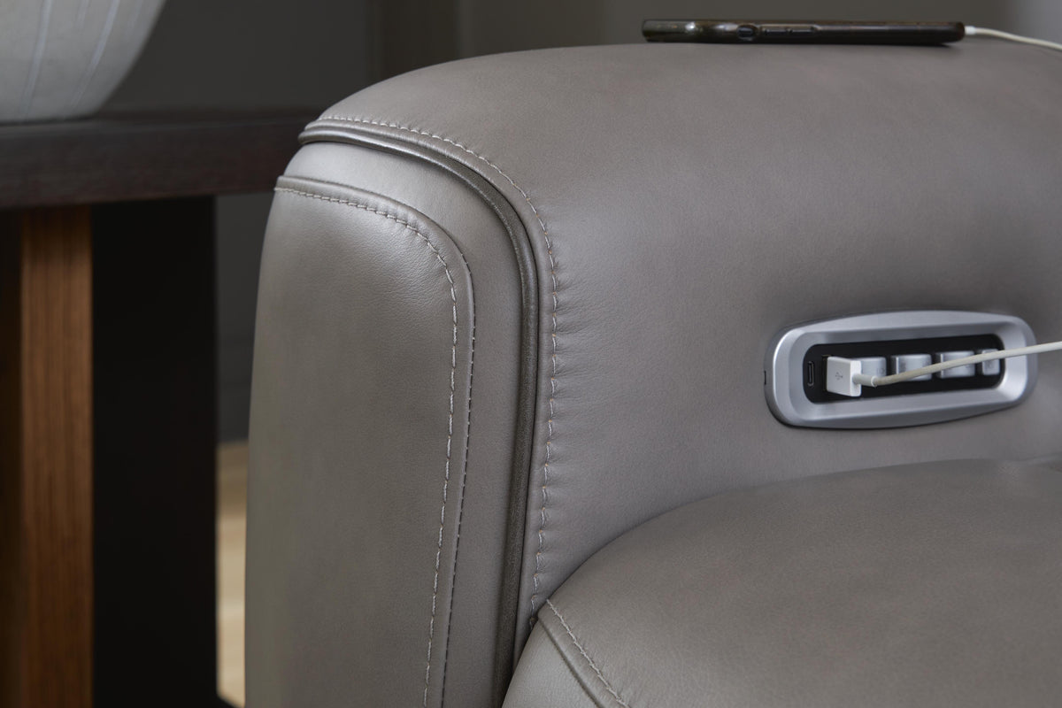 5Z-Comfort Coin Power Reclining Sofa with Adjustable Headrest